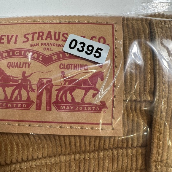 NWT Levis 94 Baggy Corduroy Jeans Womens 30x31 Brown Pants Mid Rise Straight Leg - Picture 14 of 15